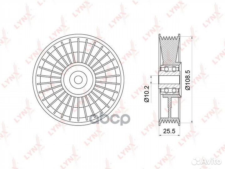 Ролик ремня приводного opel X20DTH/Y20DTH/MB OM