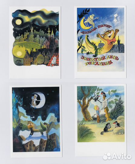 Открытки набор 27 веселых котов Виктора Чижикова