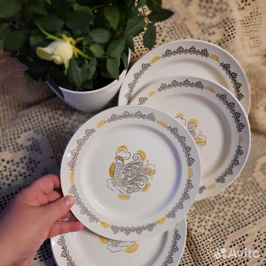 Тарелки зик Конакова СССР Геральдическая лилия