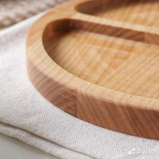 Менажница из дерева 4 секции, берёза