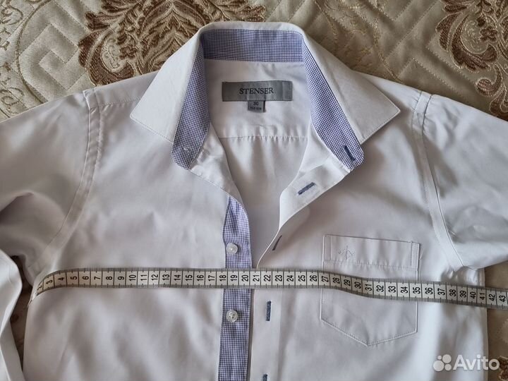 Рубашка белая 2 шт для мальчика 122-128