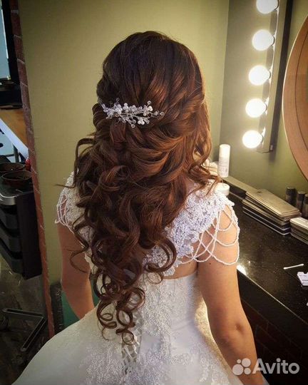 Локоны, прически, макияж