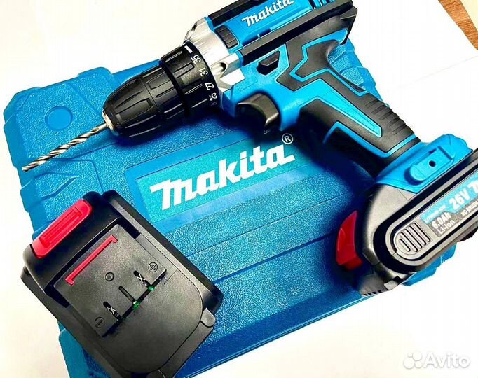Аккумуляторный шуруповерт makita 26v