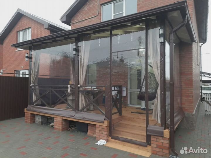 Мягкие окна на беседку