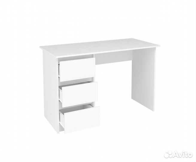 Стол письменный с ящиками Белый