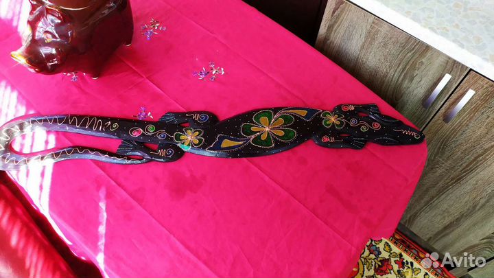 Метровый деревянный крокодил.ручная работа