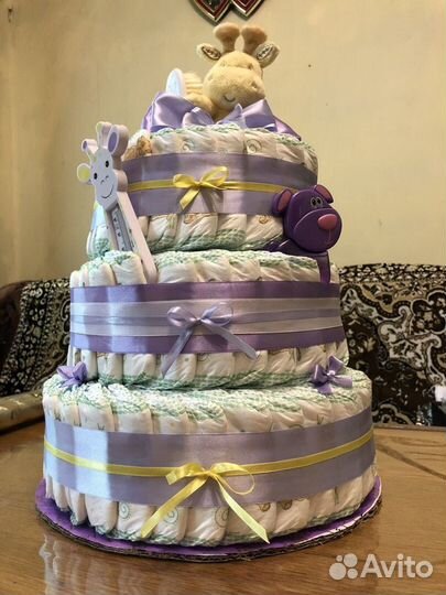 Изготовление тортов из памперсов