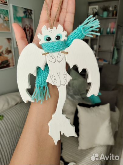 Елочные игрушки дракон. 1000-1шт, шарфик 100