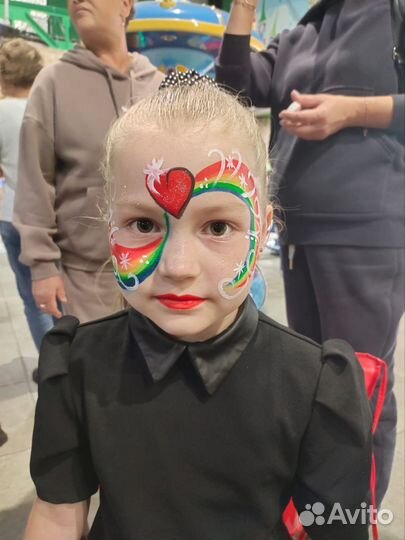 Аквагрим на хеллоуин, мейкап,тату,бьютибар