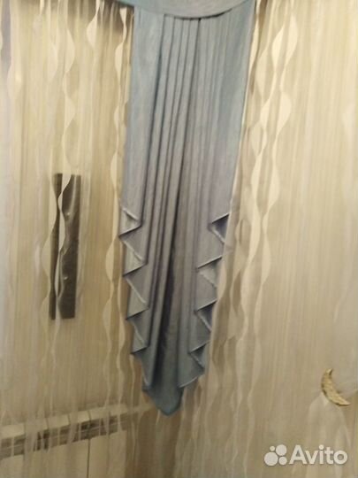 Комплект шторы и тюль ламбрикен