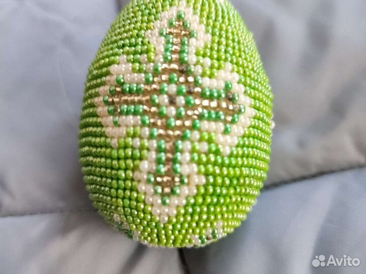 Яйцо пасхальное бисер ручная работа