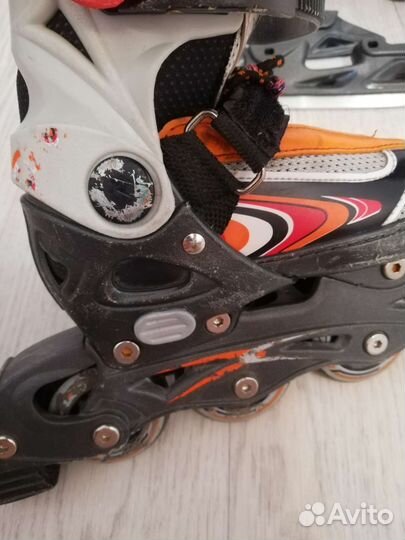 Роликовые коньки детские раздвижные 2 в 1