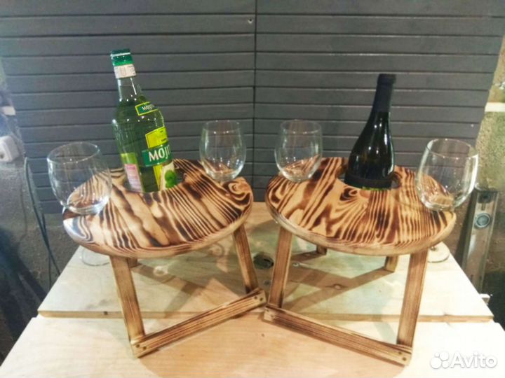 Столик для вина на 2 бокала