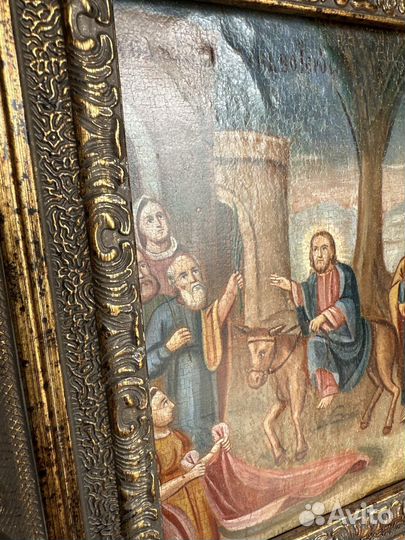 Живопись на холсте в раме (икона)