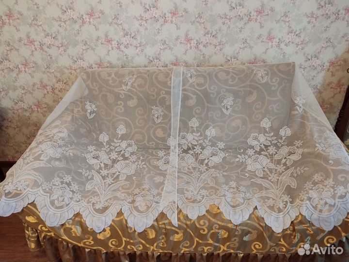 Занавески, тюль длинный на окно