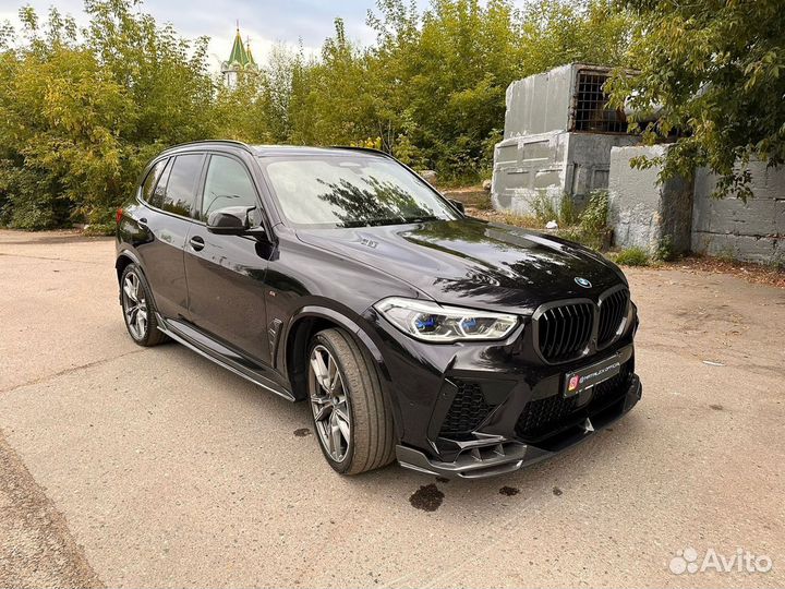 Карбон лезвия на пороги BMW X5m F95 / X5 G05, LD