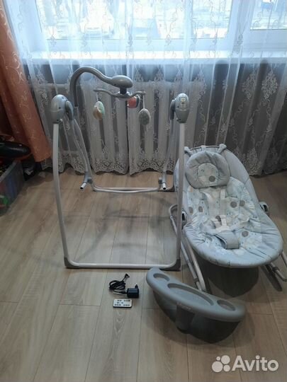 Детские электронные качели шезлонг