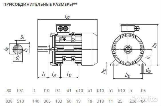 Электродвигатель аир 200L4 (45кВт-1500об) новый