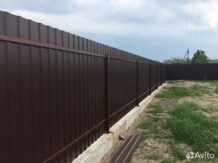 Забор цвет шоколад