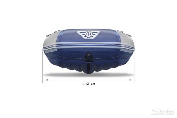 Лодка Флагман DK 390 I JET; серо-синяя