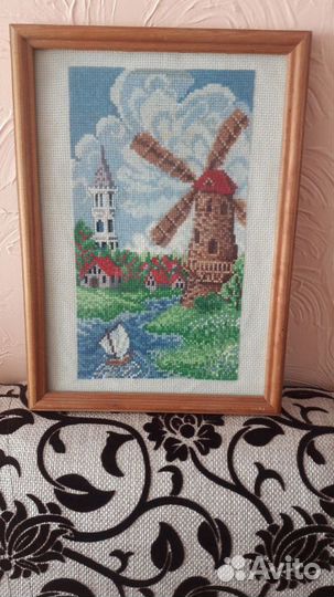 Картина ручная работа вышитая крестом