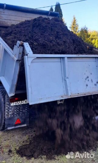 Доставка чернозема для дачного участка, навоз торф