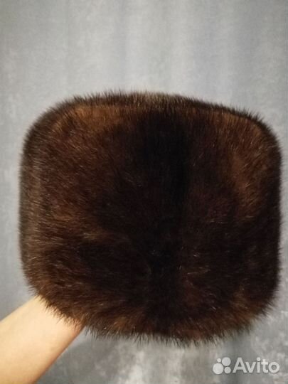 Мужская зимняя меховая шапка норковая 56-58