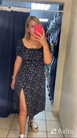 Платье крестьянка новое