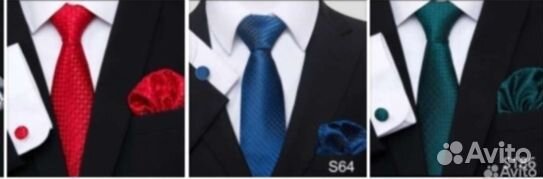 Наборы- галстук,платок,бабочка и запонки