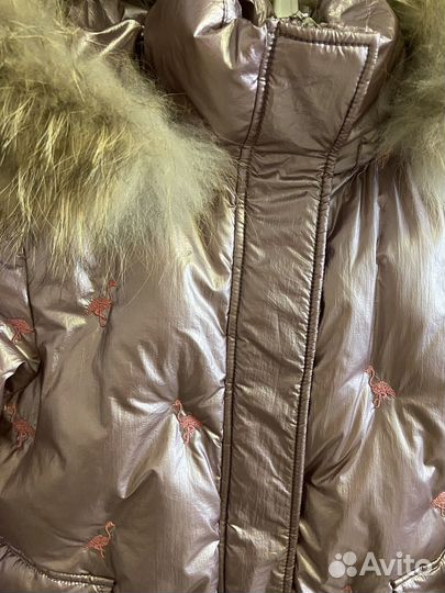 Пуховик зимний для девочки 128/134