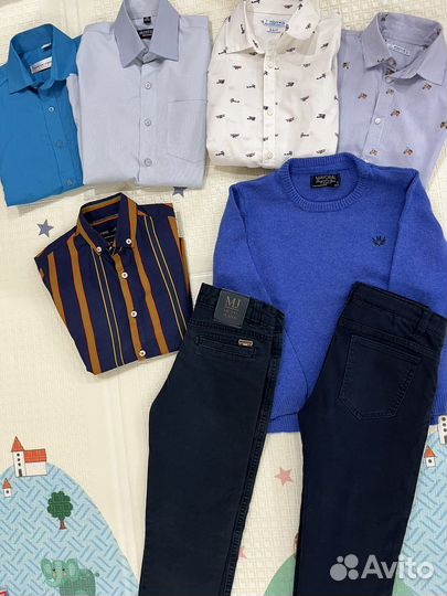 Рубашки Mayoral, Next, брюки р.122