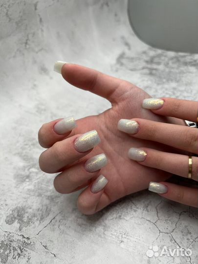 Наращивание ногтей, гель лак
