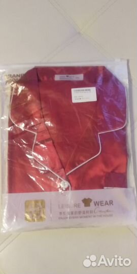 Пижама женская с коротким рукавом красная