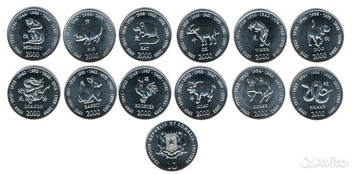Монеты Сомали (Гороскоп, Лунный календарь)