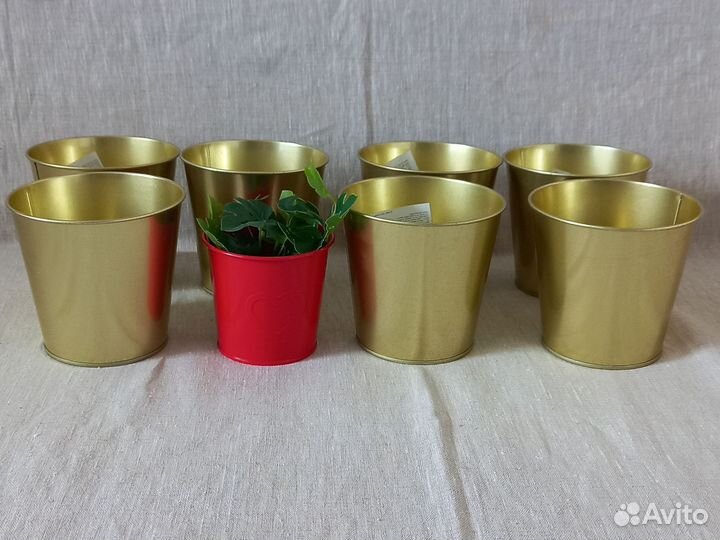 Кашпо для цветов IKEA 7шт daldal д.12см Н-12,5см