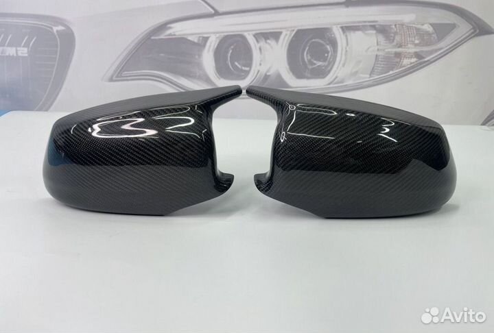 Накладки зеркал BMW F10 до рест карбон