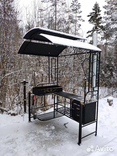 Мангал с печкой