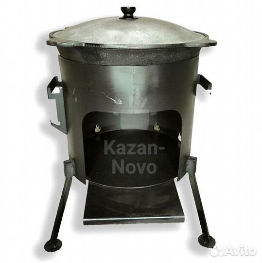 Казан чугунный 10 литров + Печь, шумовка в подарок