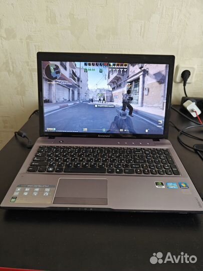 Игровой металлический ноутбук Lenovo CS GO 2 Видео