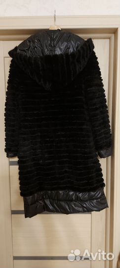 Пальто меховое(норка+кролик) р-р 50