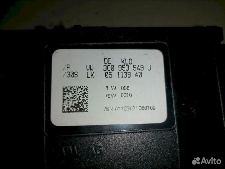 Датчик положения руля 3C0953549J Volkswagen Passat