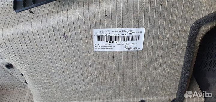 Обшивка двери передней правой Opel Astra H 2004-2