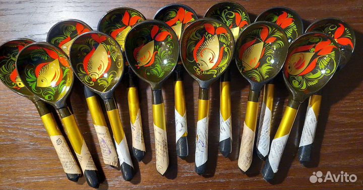 Деревянные ложки хохлома, СССР