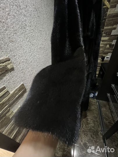 Шуба норковая 46 48 черная