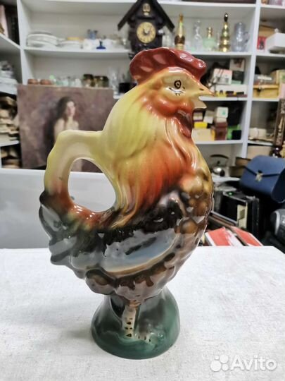 Штоф Петух без крышки Керамика СССР (Ч)