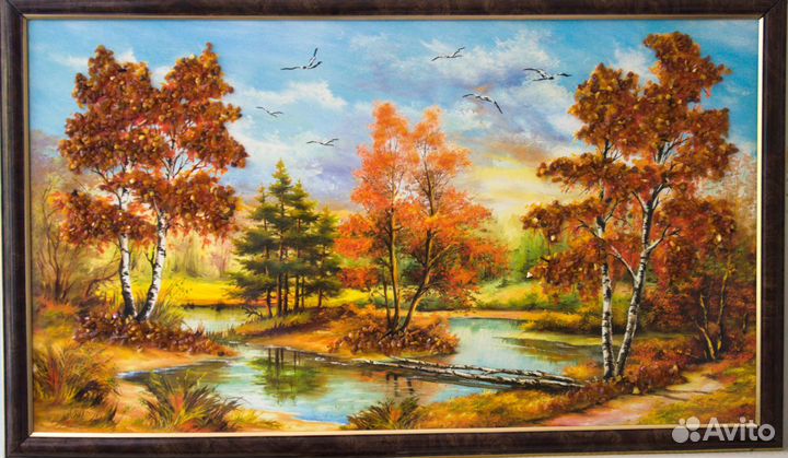 Картина. 76Х46. Янтарь