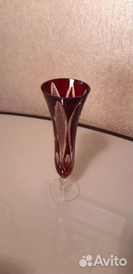 Ваза-кубок рубиновое стекло, 50-е годы
