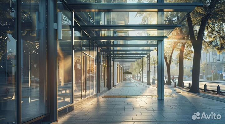 Стеклянный козырек