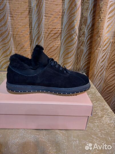Ботинки женские зимние 40, натур. замша