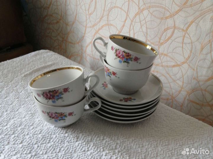 Сервиз чайный СССР Винтаж клеймо Лилия